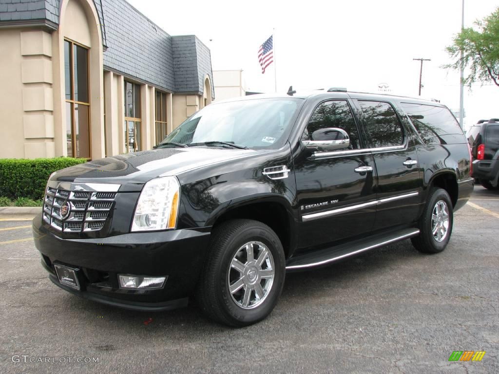 2007 Escalade ESV AWD - Black Raven / Ebony/Ebony photo #3