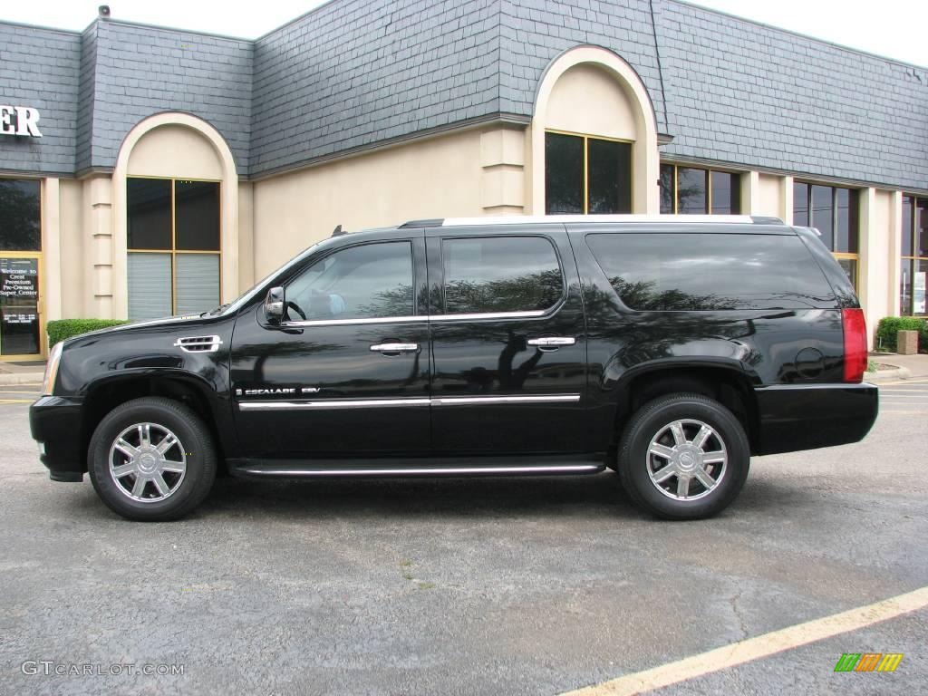 2007 Escalade ESV AWD - Black Raven / Ebony/Ebony photo #4