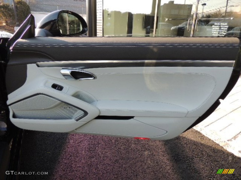2013 Porsche 911 Carrera S Cabriolet Agate Grey/Pebble Grey Door Panel Photo #75682065