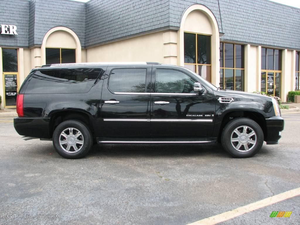2007 Escalade ESV AWD - Black Raven / Ebony/Ebony photo #7