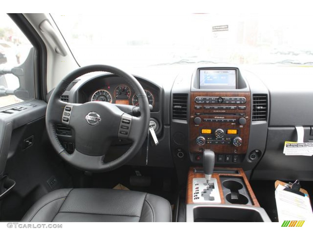 2012 Nissan Titan SL Crew Cab Charcoal Dashboard Photo #75683181