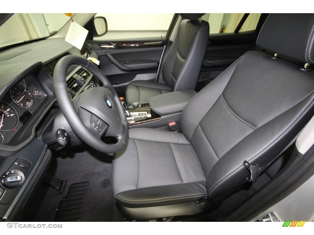 Black Interior 2013 BMW X3 xDrive 28i Photo #75683227