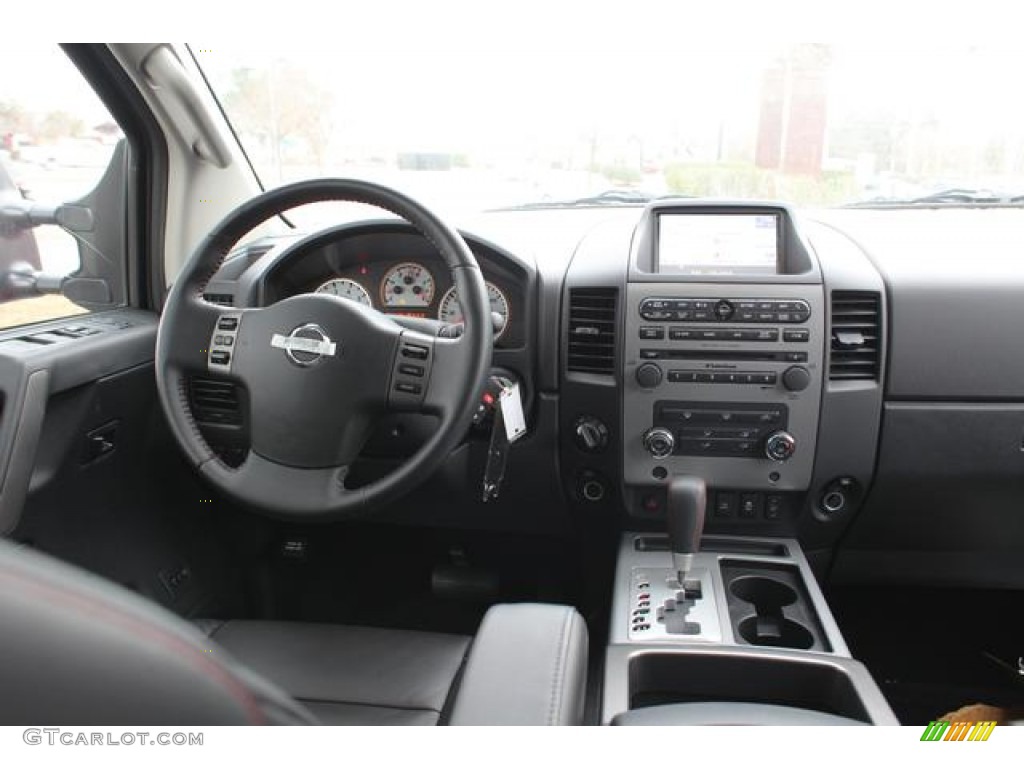 2012 Nissan Titan Pro-4X Crew Cab 4x4 Pro 4X Charcoal Dashboard Photo #75683571