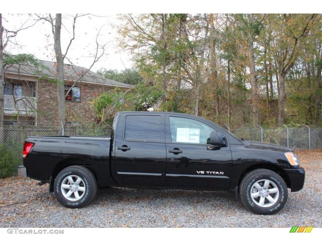 Galaxy Black 2012 Nissan Titan SV Crew Cab Exterior Photo #75683859