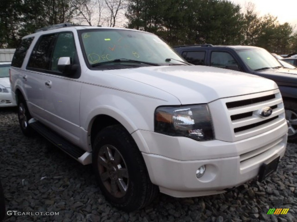 2009 Expedition Limited 4x4 - White Platinum Tri-Coat Metallic / Stone photo #1