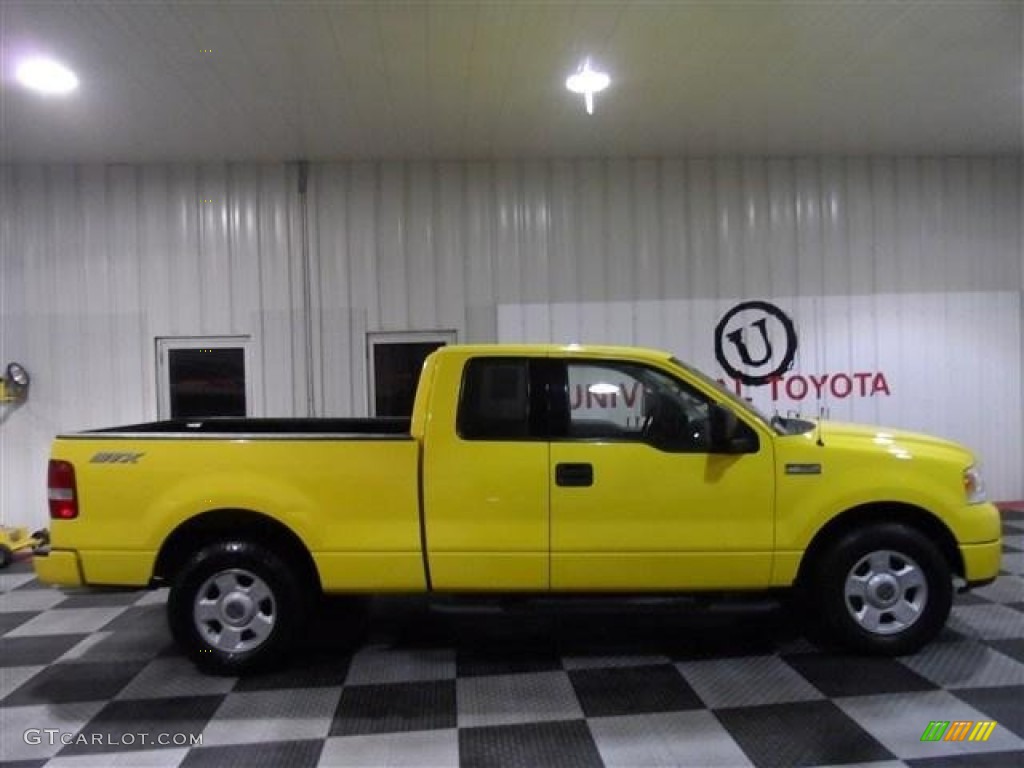 2004 F150 STX SuperCab - Blazing Yellow / Medium/Dark Flint photo #7