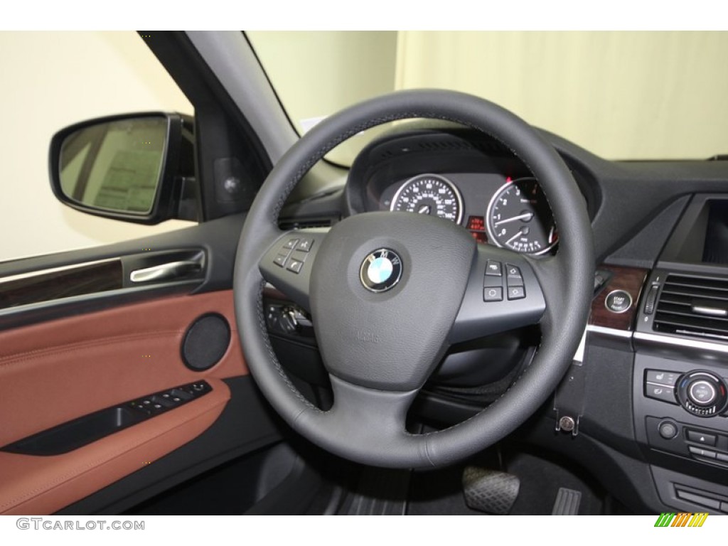 2013 BMW X5 xDrive 35i Premium Cinnamon Brown Steering Wheel Photo #75685719