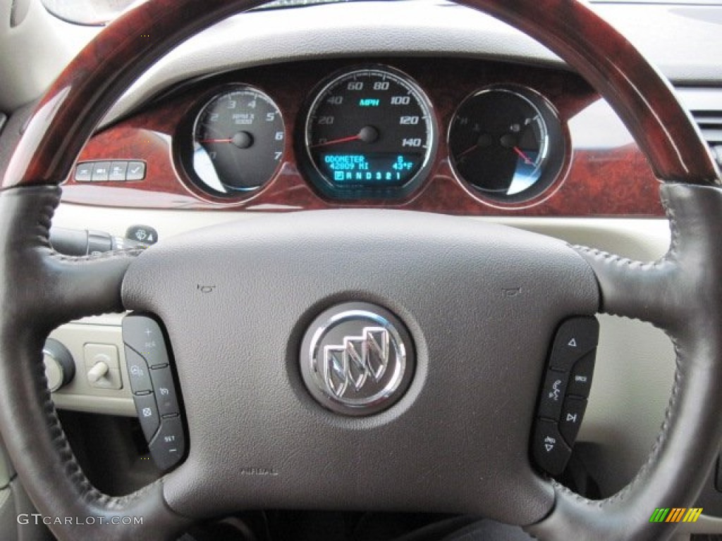 2009 Buick Lucerne CXL Special Edition Cocoa/Shale Steering Wheel Photo #75685734