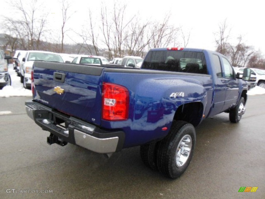 Blue Topaz Metallic 2013 Chevrolet Silverado 3500HD LT Extended Cab 4x4 Dually Exterior Photo #75688607