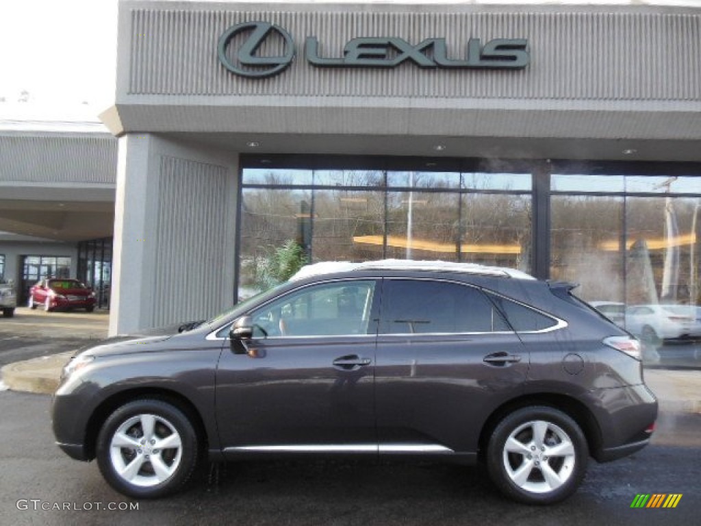2010 RX 350 AWD - Truffle Brown Mica / Black/Brown Walnut photo #2