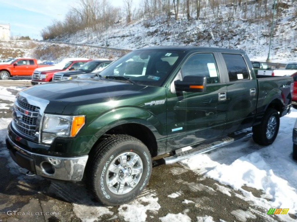 Green Gem Metallic 2013 Ford F150 XLT SuperCrew 4x4 Exterior Photo #75689139
