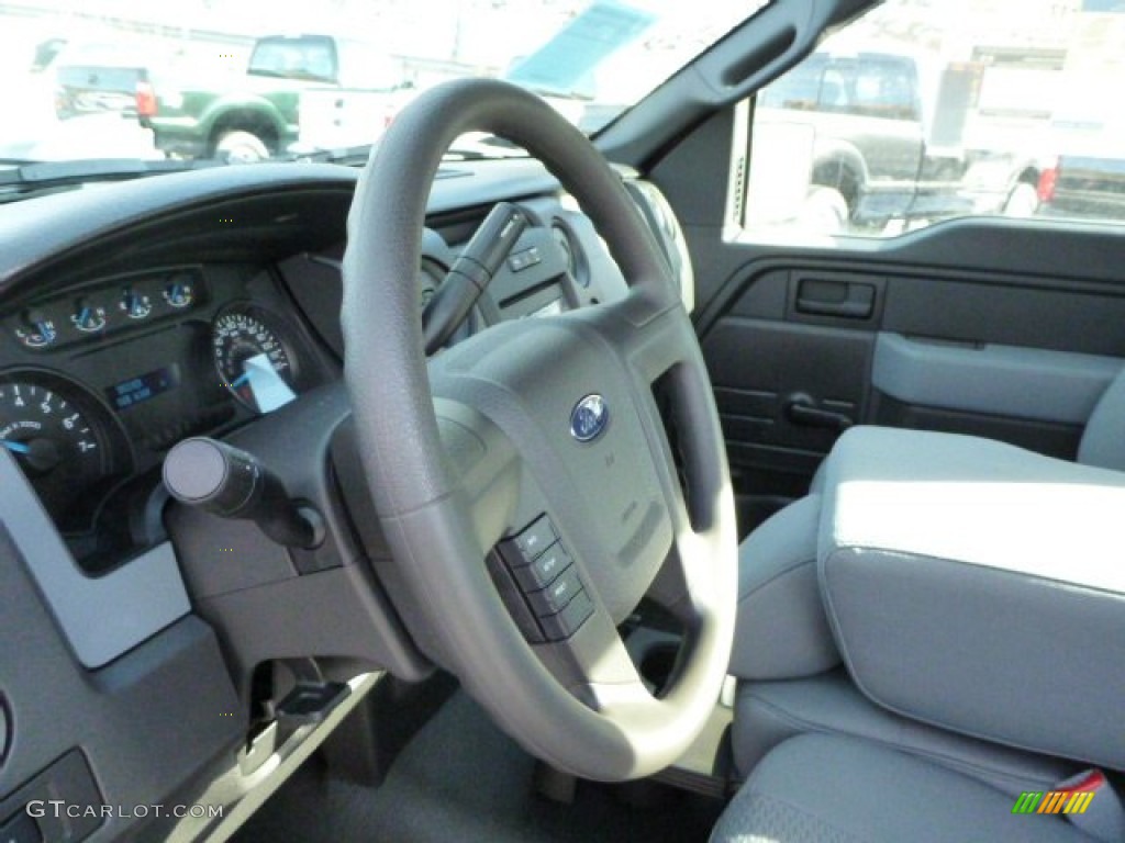 2013 Ford F150 XL Regular Cab Steel Gray Steering Wheel Photo #75689482