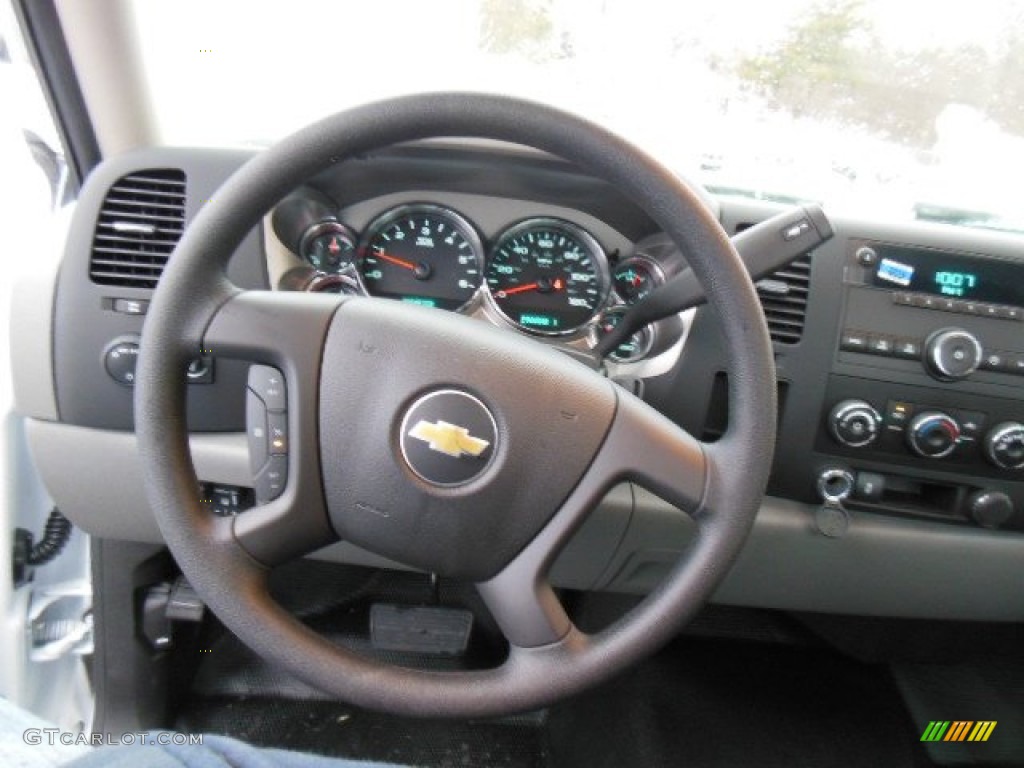 2013 Chevrolet Silverado 2500HD Work Truck Regular Cab Dark Titanium Steering Wheel Photo #75689759