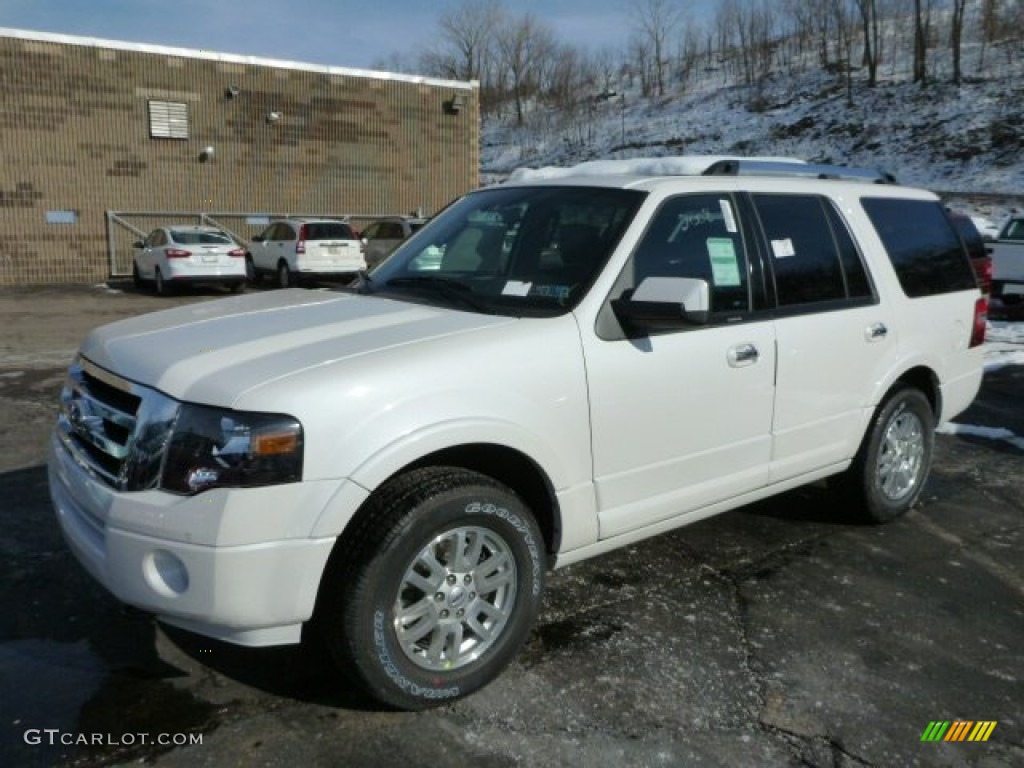 White Platinum Tri-Coat 2013 Ford Expedition Limited 4x4 Exterior Photo #75690135