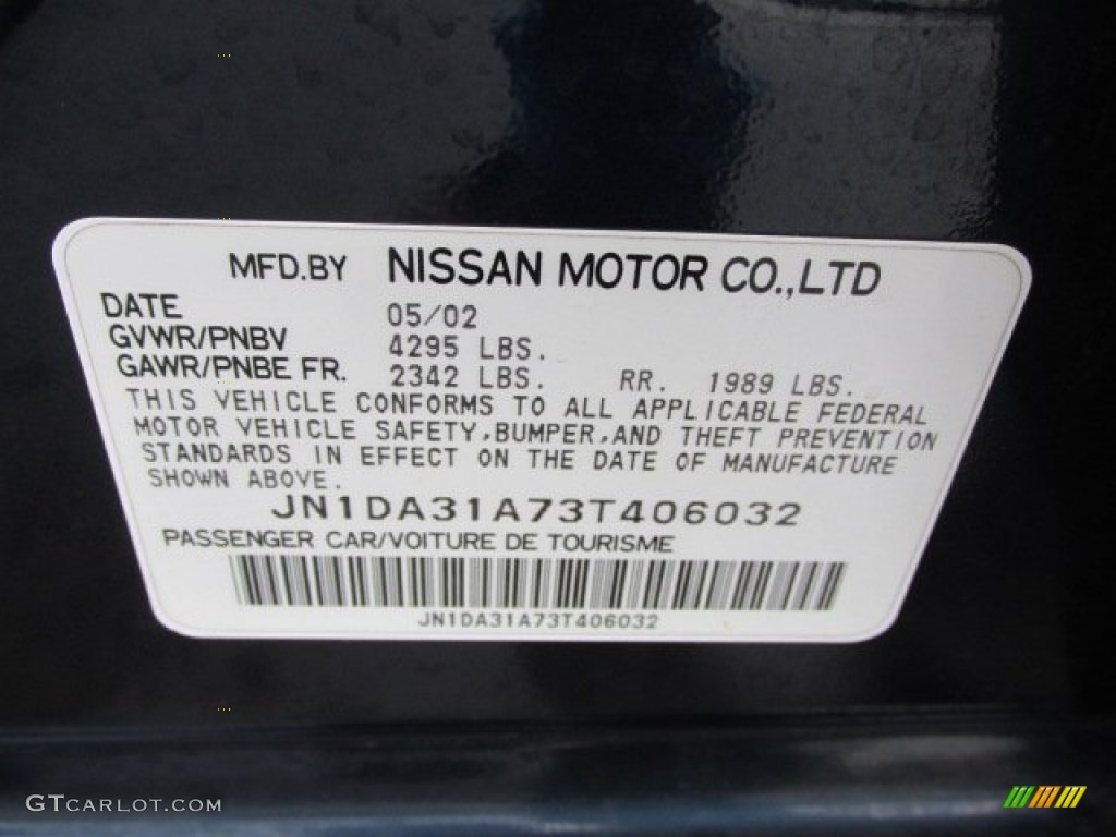 2003 Maxima SE - Majestic Blue / Frost photo #19