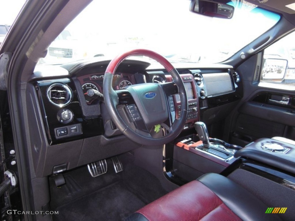 2010 Ford F150 Harley-Davidson SuperCrew 4x4 Harley Davidson Lava Red/Black Dashboard Photo #75691093