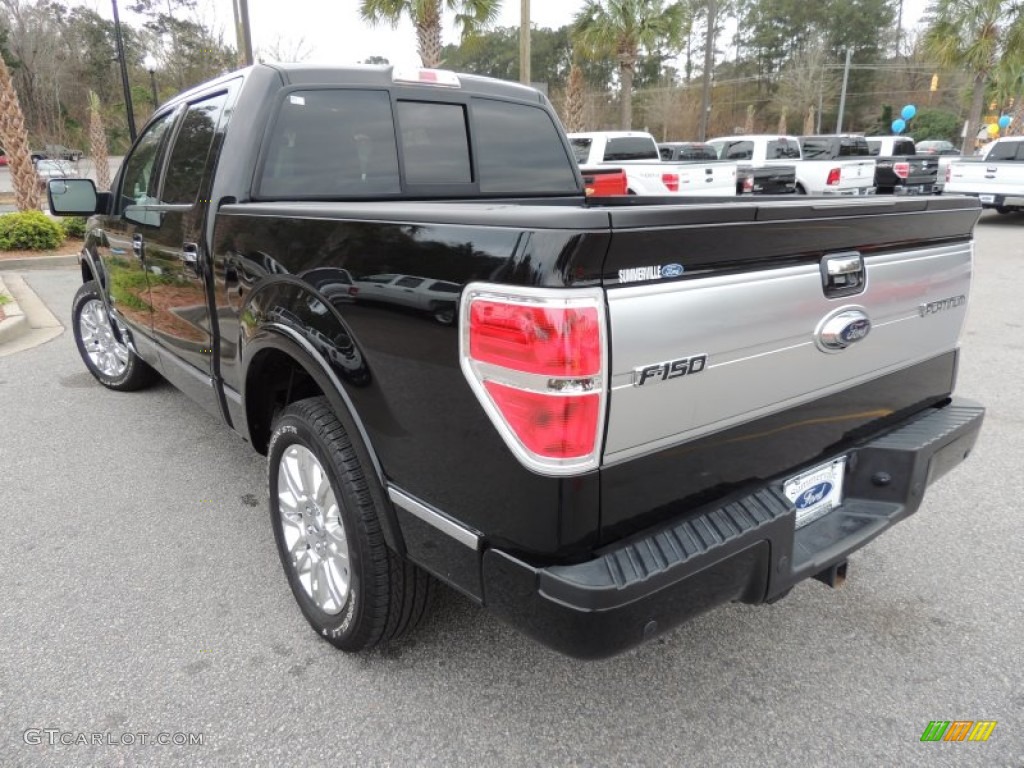 2011 F150 Platinum SuperCrew - Ebony Black / Sienna Brown/Black photo #17