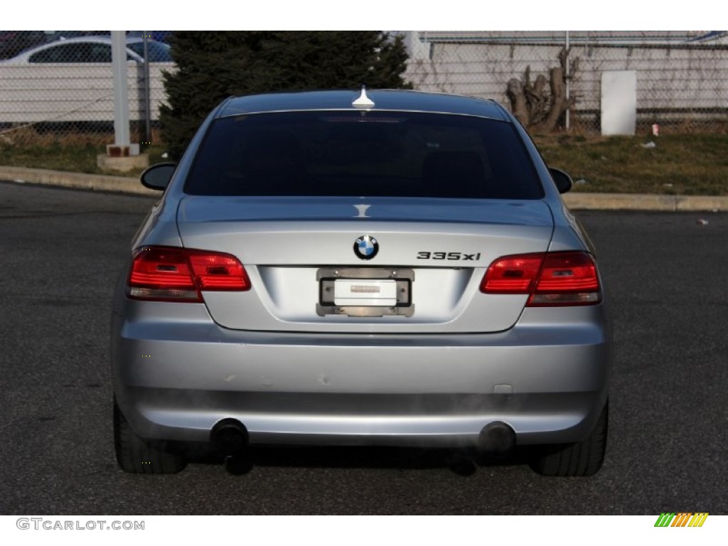 2008 3 Series 335xi Coupe - Titanium Silver Metallic / Coral Red/Black photo #12