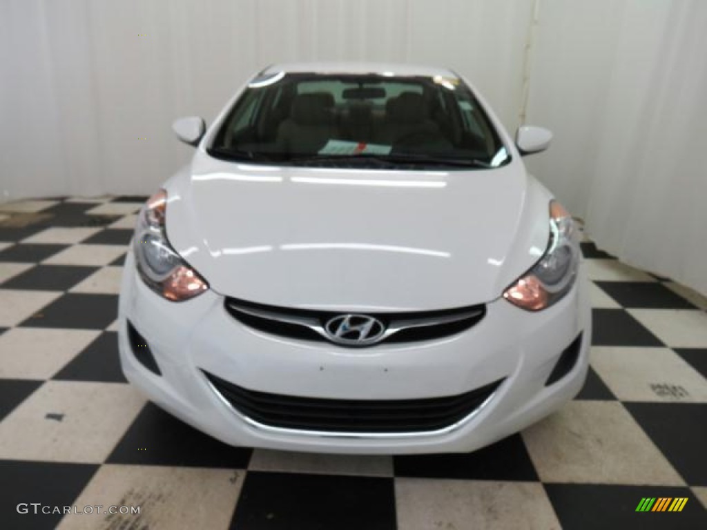 2011 Elantra GLS - Polar White / Beige photo #2