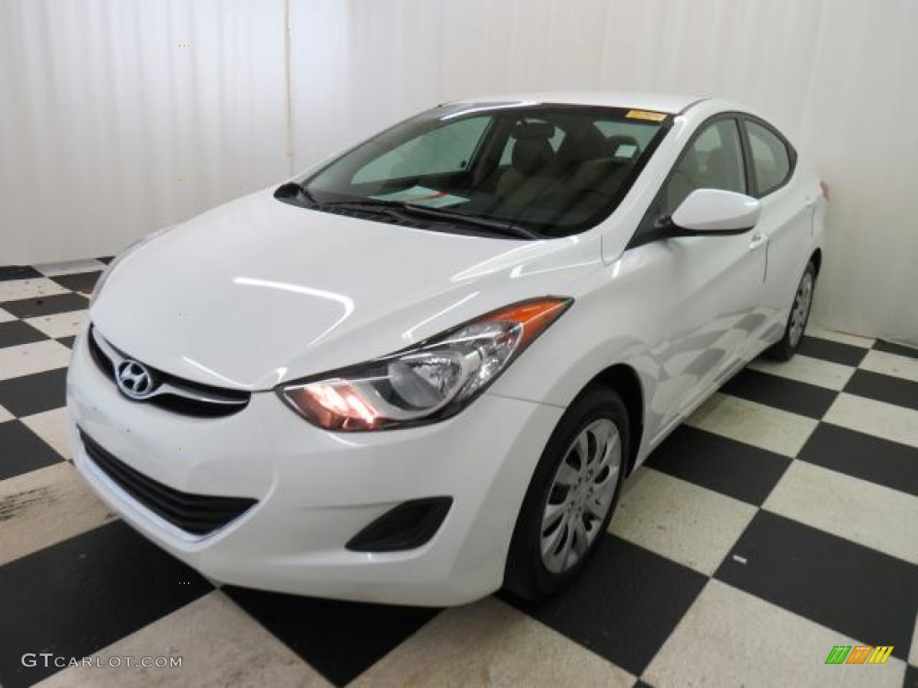 2011 Elantra GLS - Polar White / Beige photo #3
