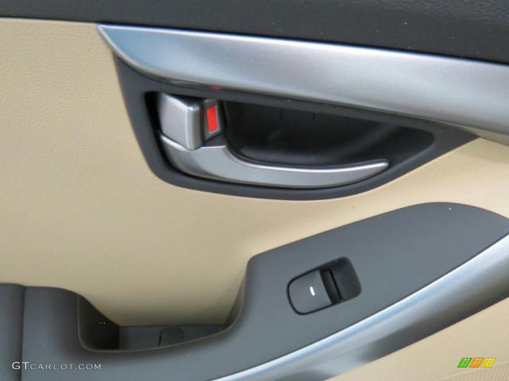 2011 Elantra GLS - Polar White / Beige photo #7