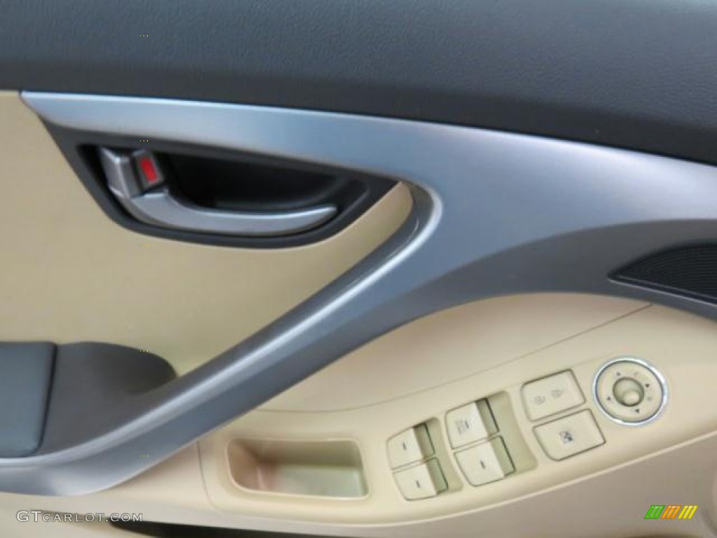 2011 Elantra GLS - Polar White / Beige photo #11