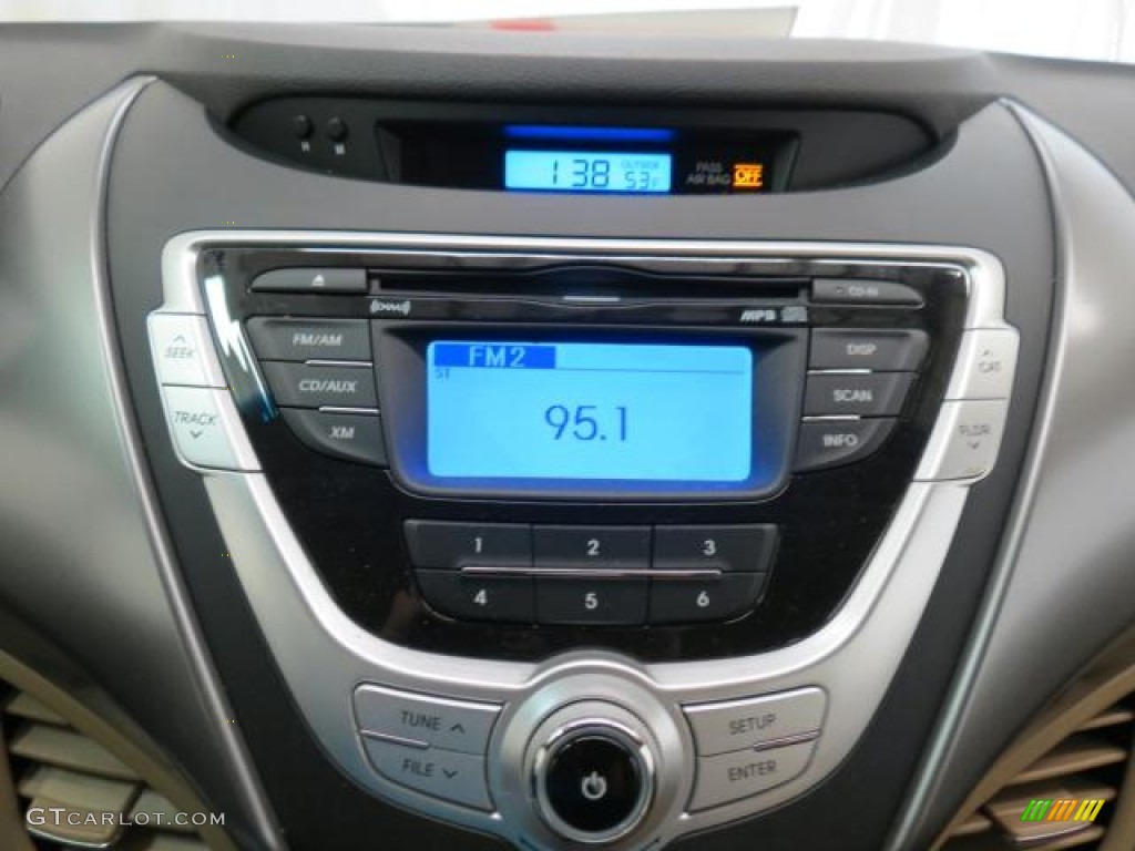 2011 Elantra GLS - Polar White / Beige photo #14