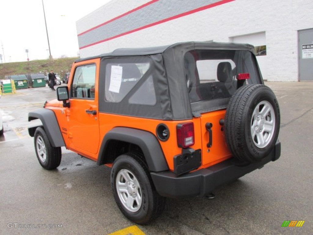 2012 Wrangler Sport 4x4 - Crush Orange / Black photo #4