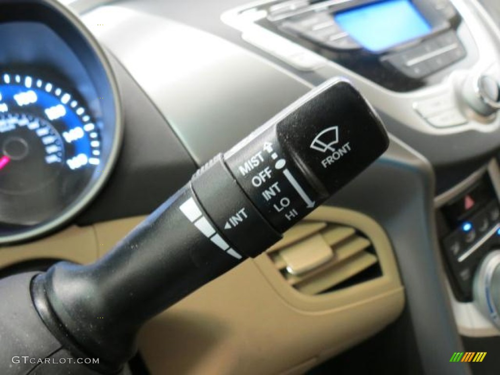 2011 Elantra GLS - Polar White / Beige photo #18