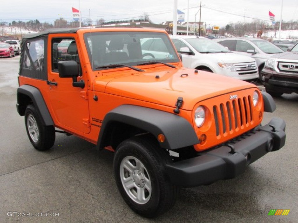 2012 Wrangler Sport 4x4 - Crush Orange / Black photo #9