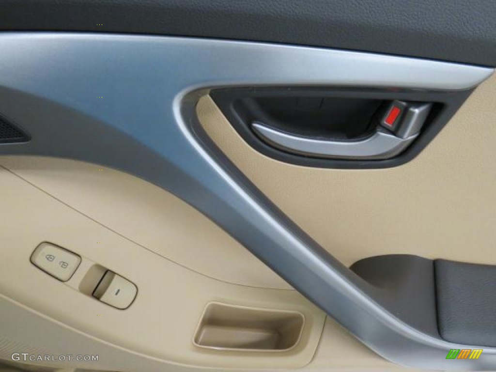 2011 Elantra GLS - Polar White / Beige photo #21