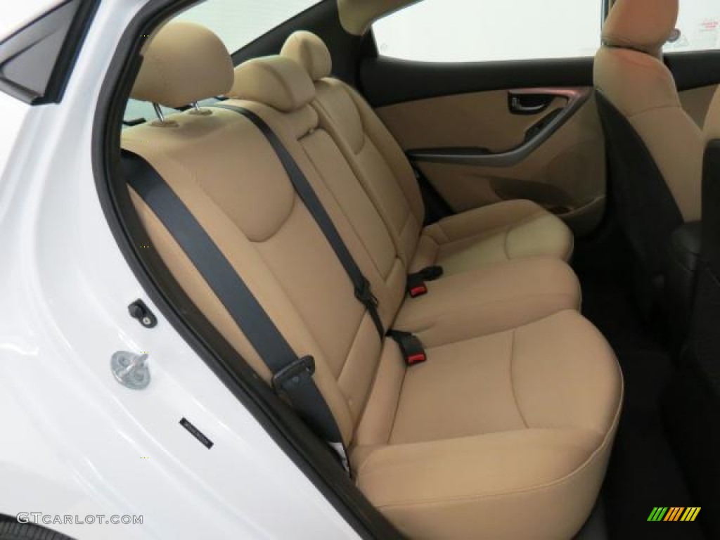 2011 Elantra GLS - Polar White / Beige photo #22
