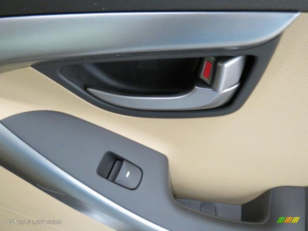 2011 Elantra GLS - Polar White / Beige photo #23