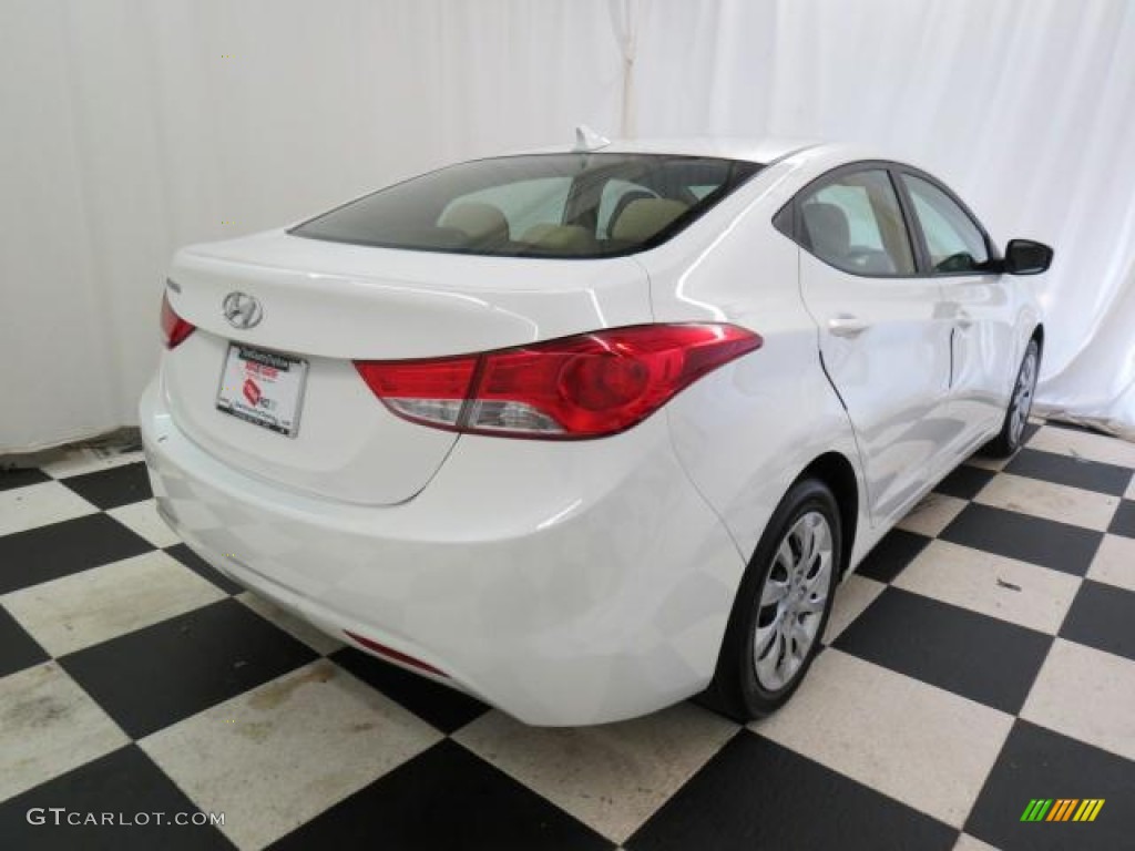 2011 Elantra GLS - Polar White / Beige photo #25