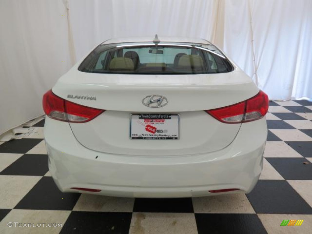 2011 Elantra GLS - Polar White / Beige photo #26