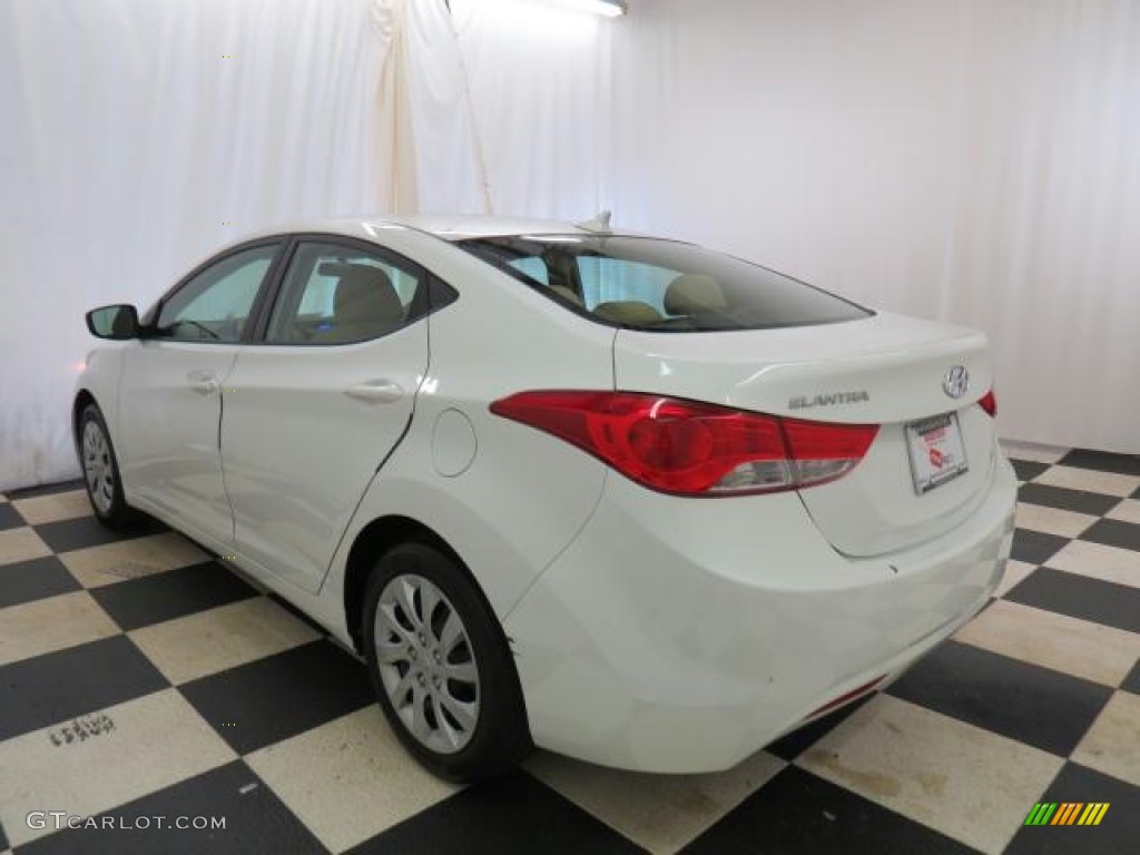 2011 Elantra GLS - Polar White / Beige photo #27