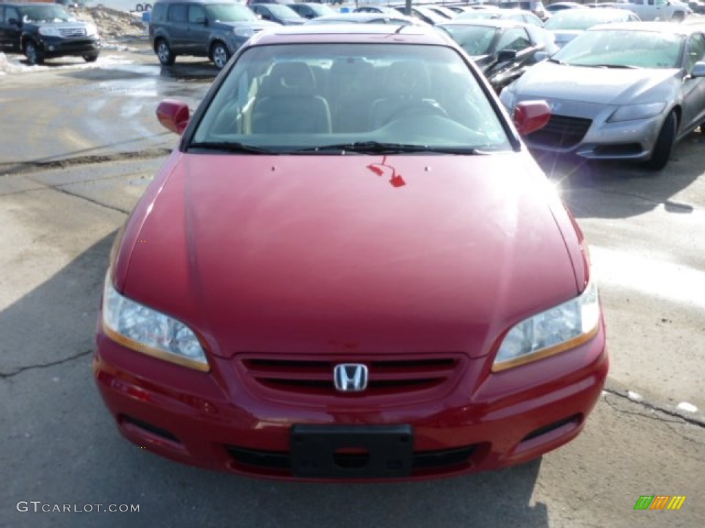 2002 Accord EX Coupe - San Marino Red / Ivory photo #7