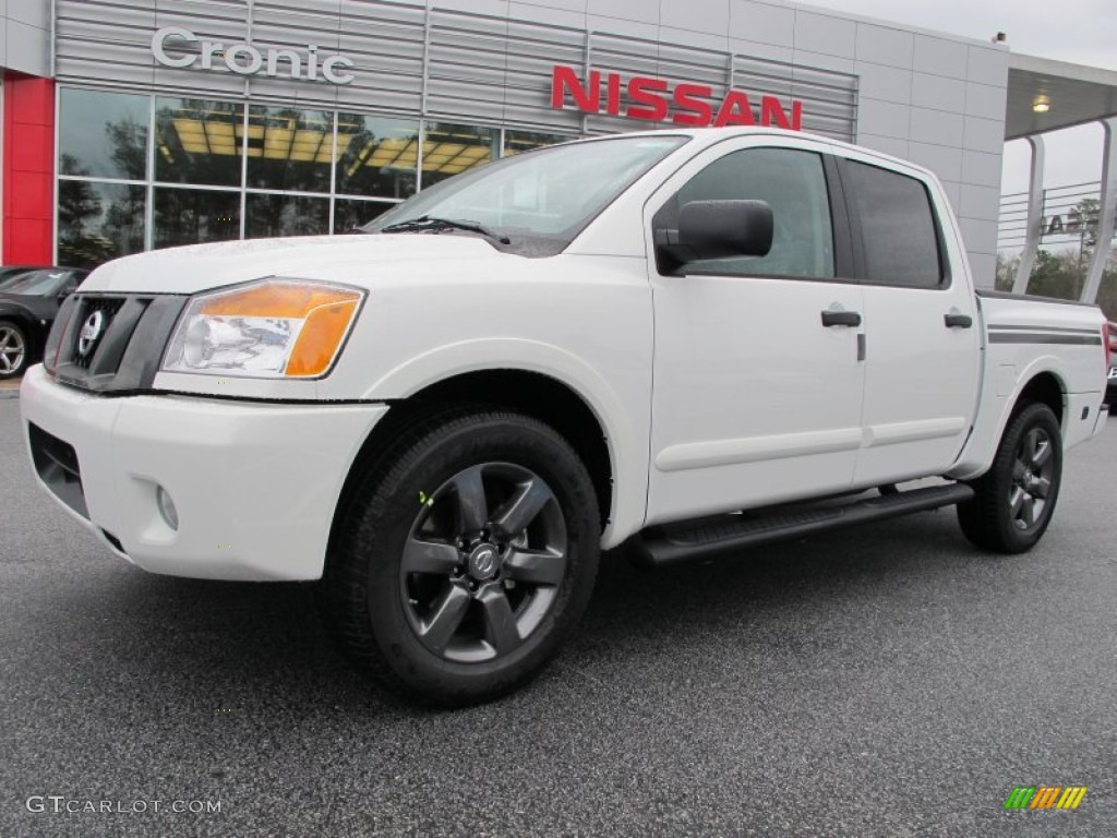 2012 Titan SV Crew Cab - Blizzard White / Sport Apperance Gray/Charcoal photo #1