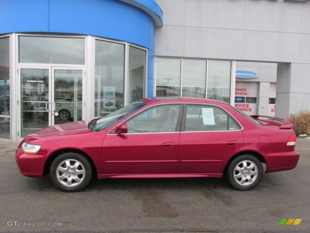 2002 Accord EX Sedan - Firepepper Red Pearl / Ivory photo #2