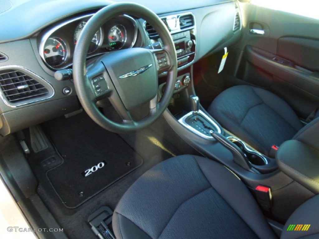 Black Interior 2013 Chrysler 200 LX Sedan Photo #75699294