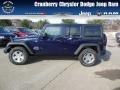 2013 True Blue Pearl Jeep Wrangler Unlimited Sport S 4x4  photo #1
