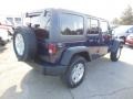 2013 True Blue Pearl Jeep Wrangler Unlimited Sport S 4x4  photo #6