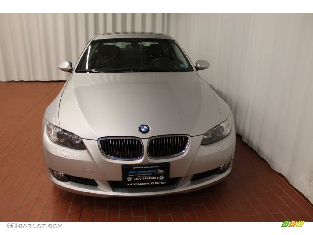 2009 3 Series 328xi Coupe - Titanium Silver Metallic / Black photo #2