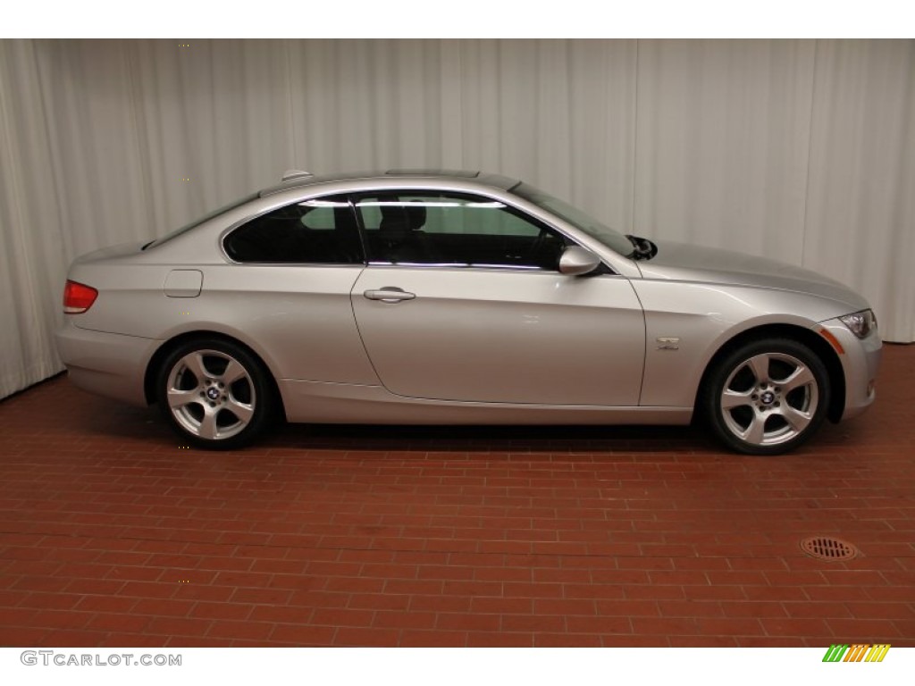 2009 3 Series 328xi Coupe - Titanium Silver Metallic / Black photo #3