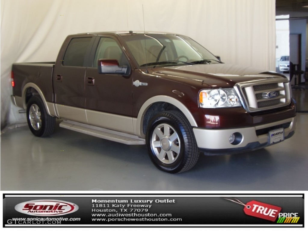 2008 F150 King Ranch SuperCrew - Mahogany Metallic / Tan/Castaño Leather photo #1