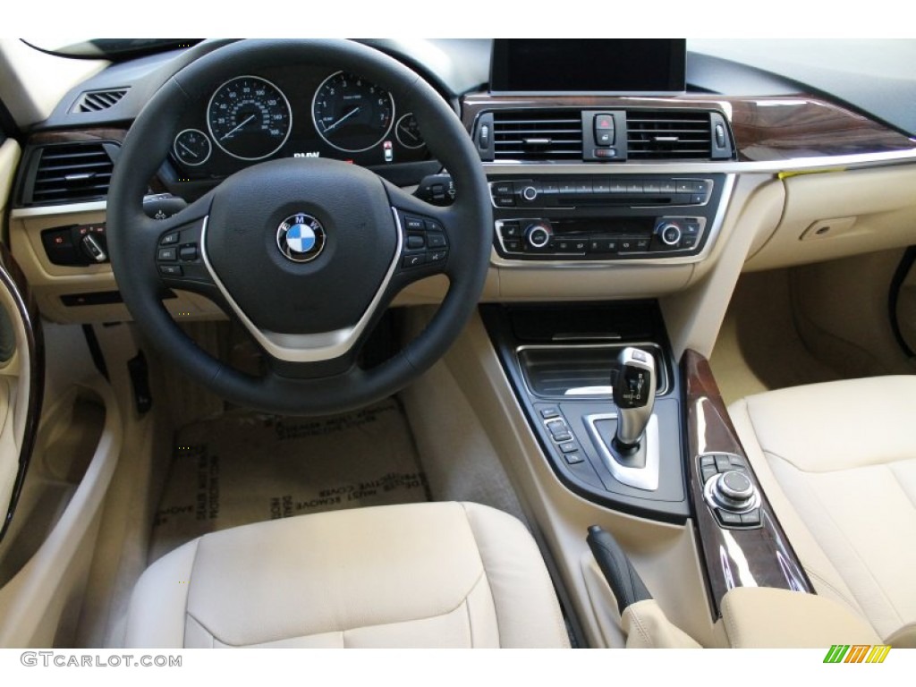 2013 BMW 3 Series ActiveHybrid 3 Sedan Venetian Beige Dashboard Photo #75701440