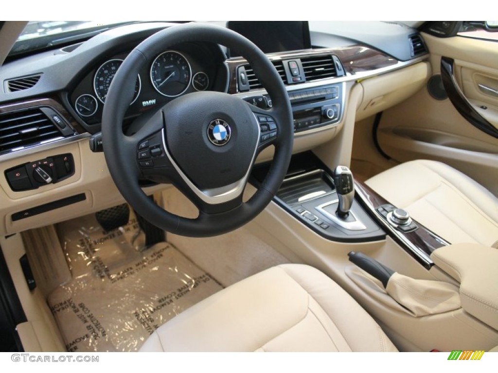 Venetian Beige Interior 2013 BMW 3 Series ActiveHybrid 3 Sedan Photo #75701457