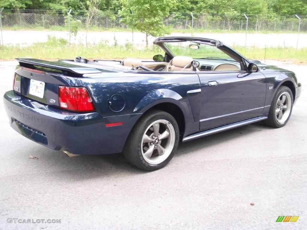 2003 Mustang GT Convertible - True Blue Metallic / Medium Parchment photo #4