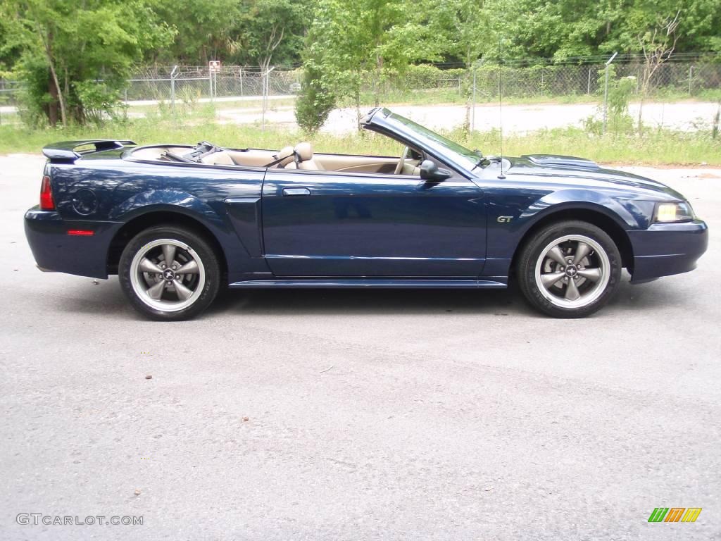 2003 Mustang GT Convertible - True Blue Metallic / Medium Parchment photo #5