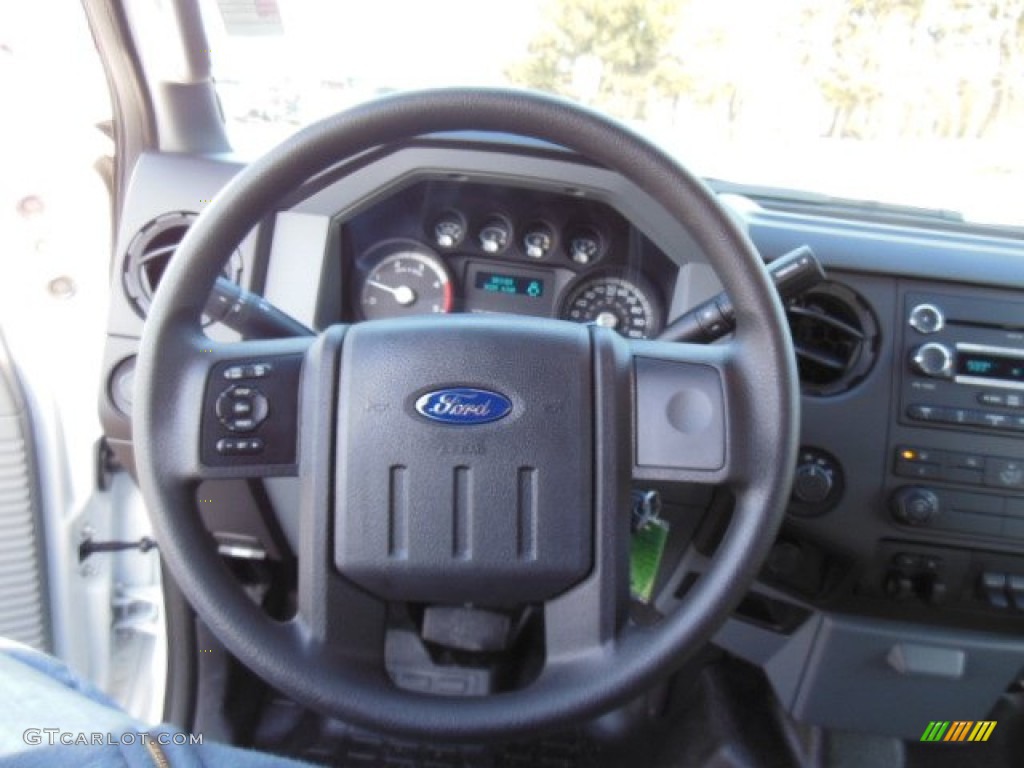 2013 Ford F350 Super Duty XL Crew Cab 4x4 Chassis Steel Steering Wheel Photo #75703268